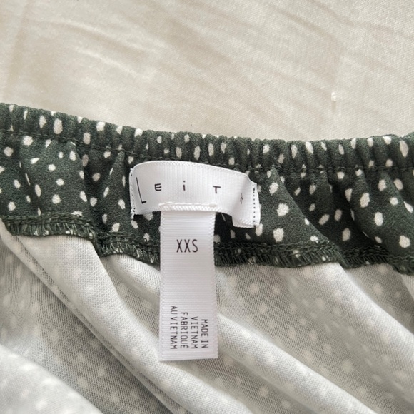 Leith Green Thyme Sketch Dot Dress - Size XXS - Picture 5 of 5